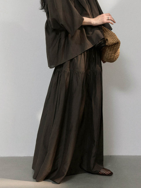 Mira Gathered A-Line Skirt